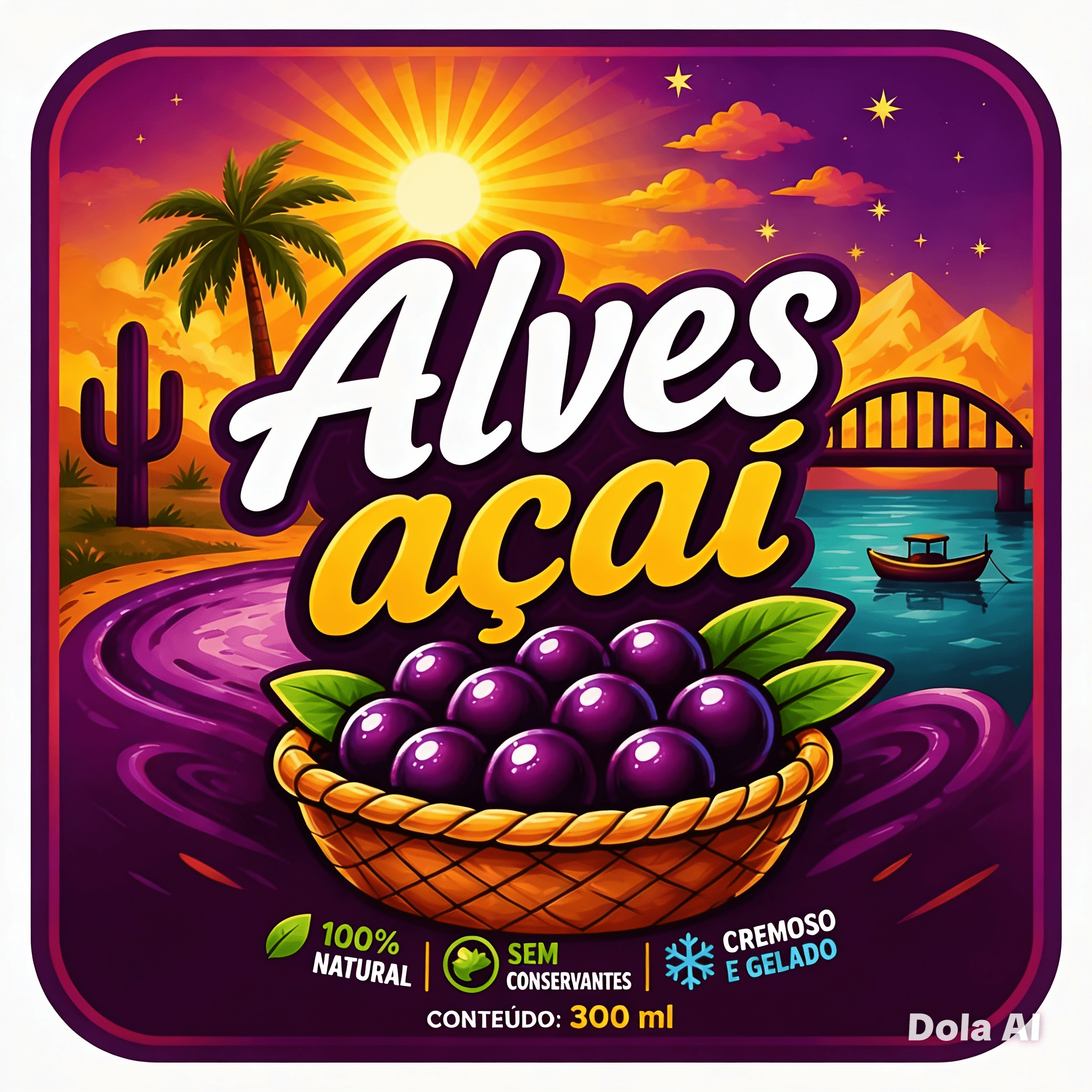 Alves Açaí na garrafa
